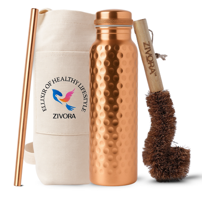 Classic Hammered Pure Copper Water Bottle