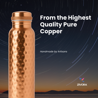 Hammered Copper Bottle (Authentic Ayurveda)