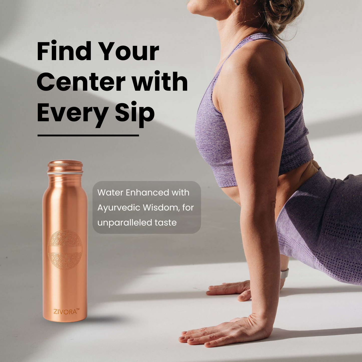 Customizable Plain Embossed Copper Bottle (Gift Edition)