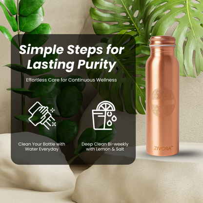 Customizable Plain Embossed Copper Bottle (Gift Edition)